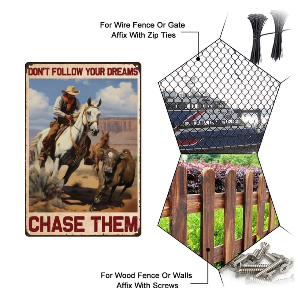 SUPERDANT 馬に乗ったカウボーイ ブリキ看板 アメリカン雑貨 レトロ