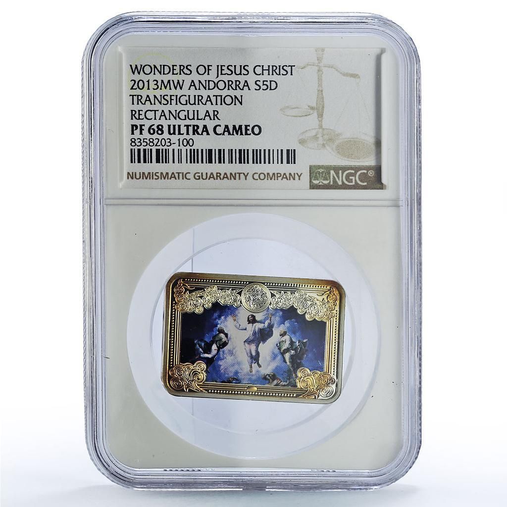アンドラ 5ダイナー 変容キリストの驚異の芸術 PF 68 NGC銀貨 2013年
