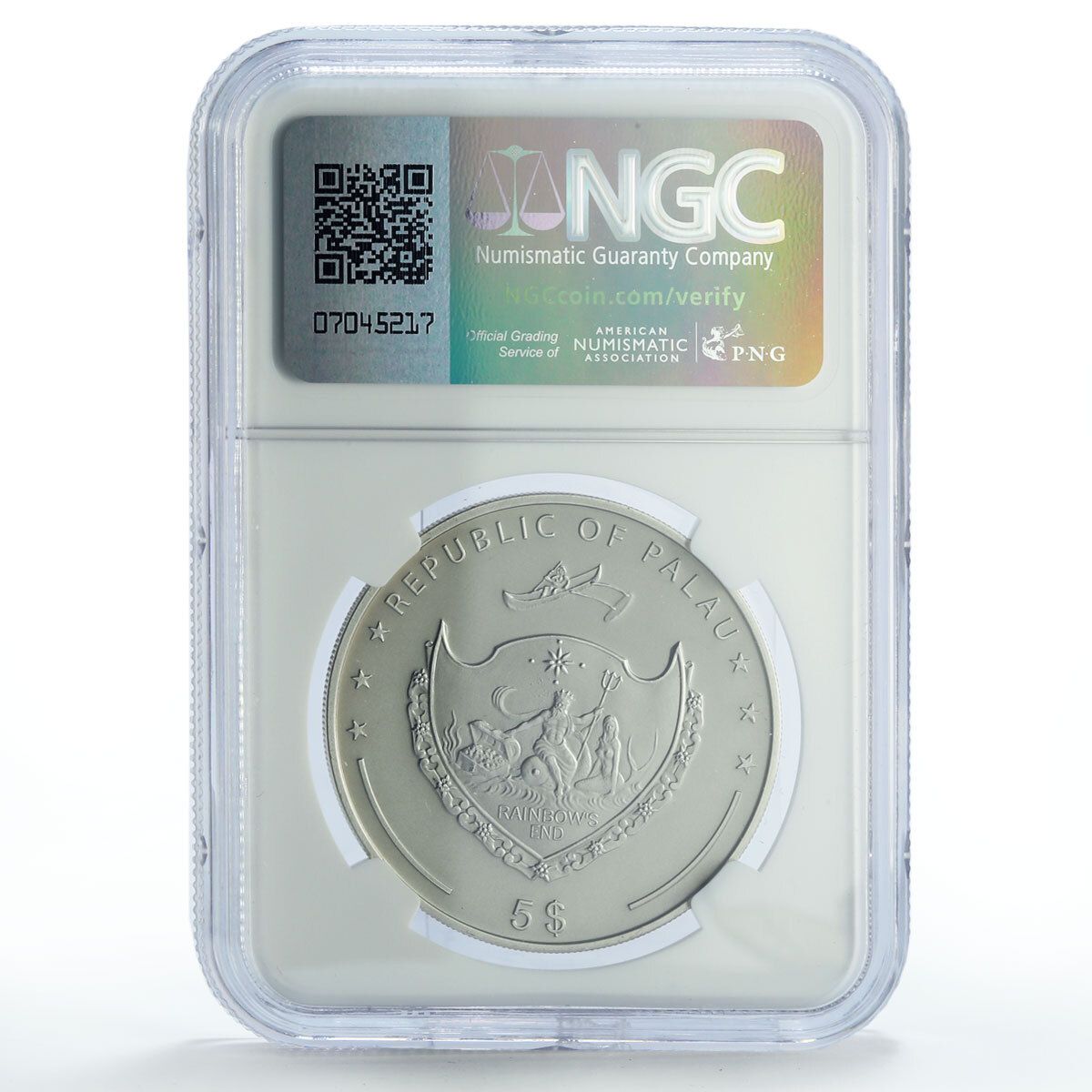 パラオ 5ドル パラダイスセント シーブリーズ サーフボーダー MS69 NGC