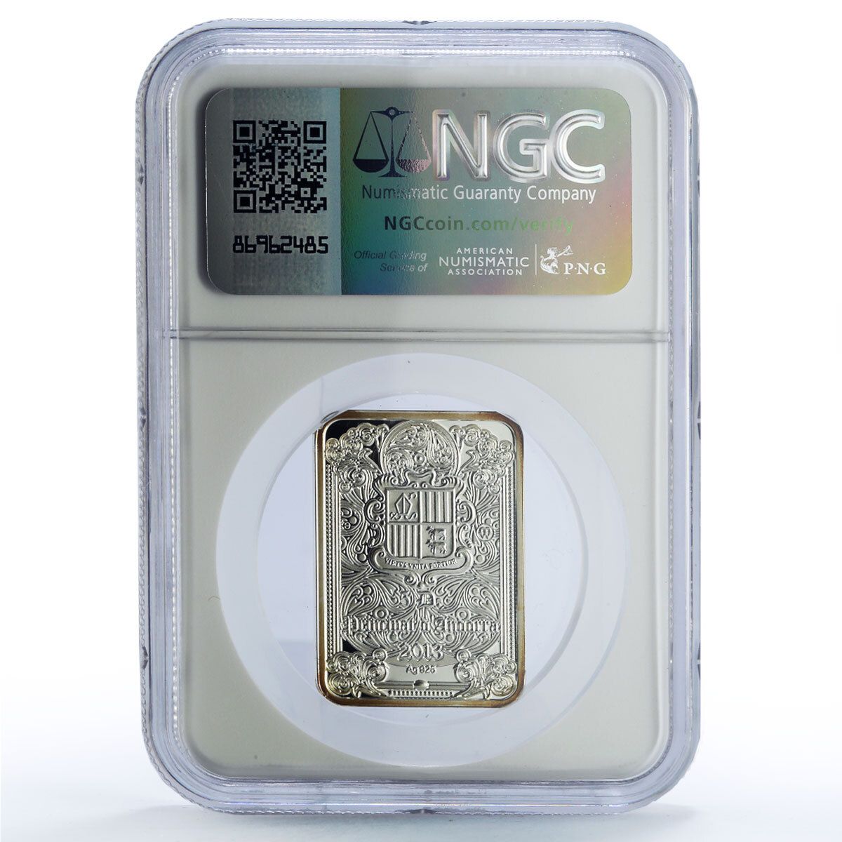 アンドラ 5ダイナース 盲人を癒すキリストの奇跡の芸術 PF69 NGC銀貨