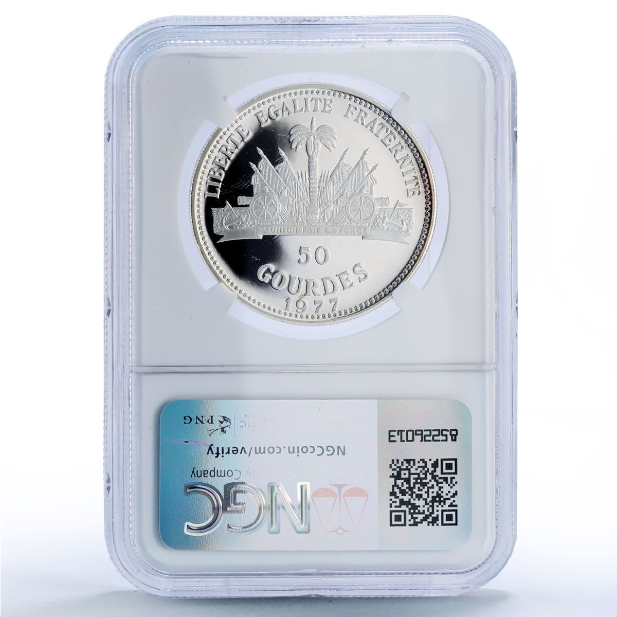 NGC-MS68 ハイチ 1981 世界食糧デー記念 銀貨 50Gourdes