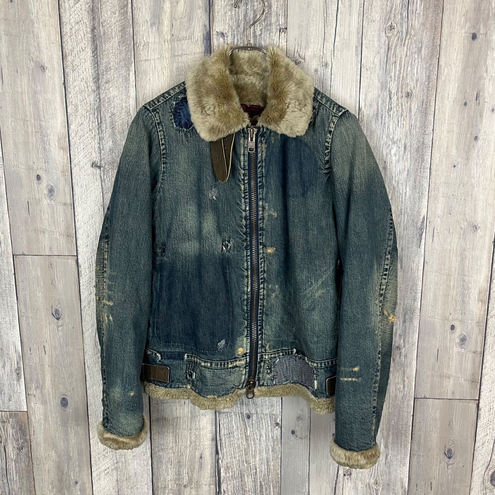 Johnbull ジョンブル repair denim jacket B-3 大戦モデル 裏地ファー
