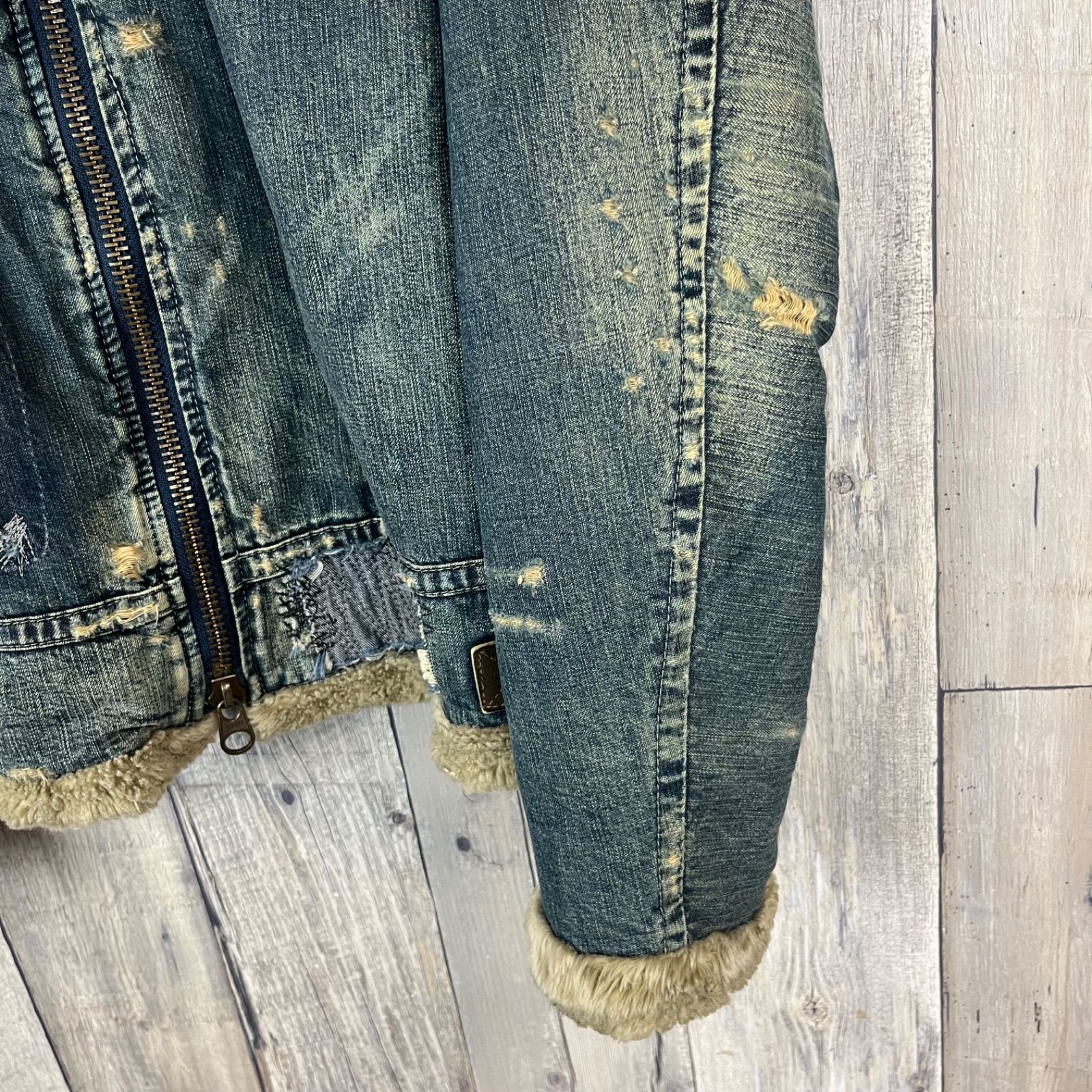 Johnbull ジョンブル repair denim jacket B-3 大戦モデル 裏地ファー