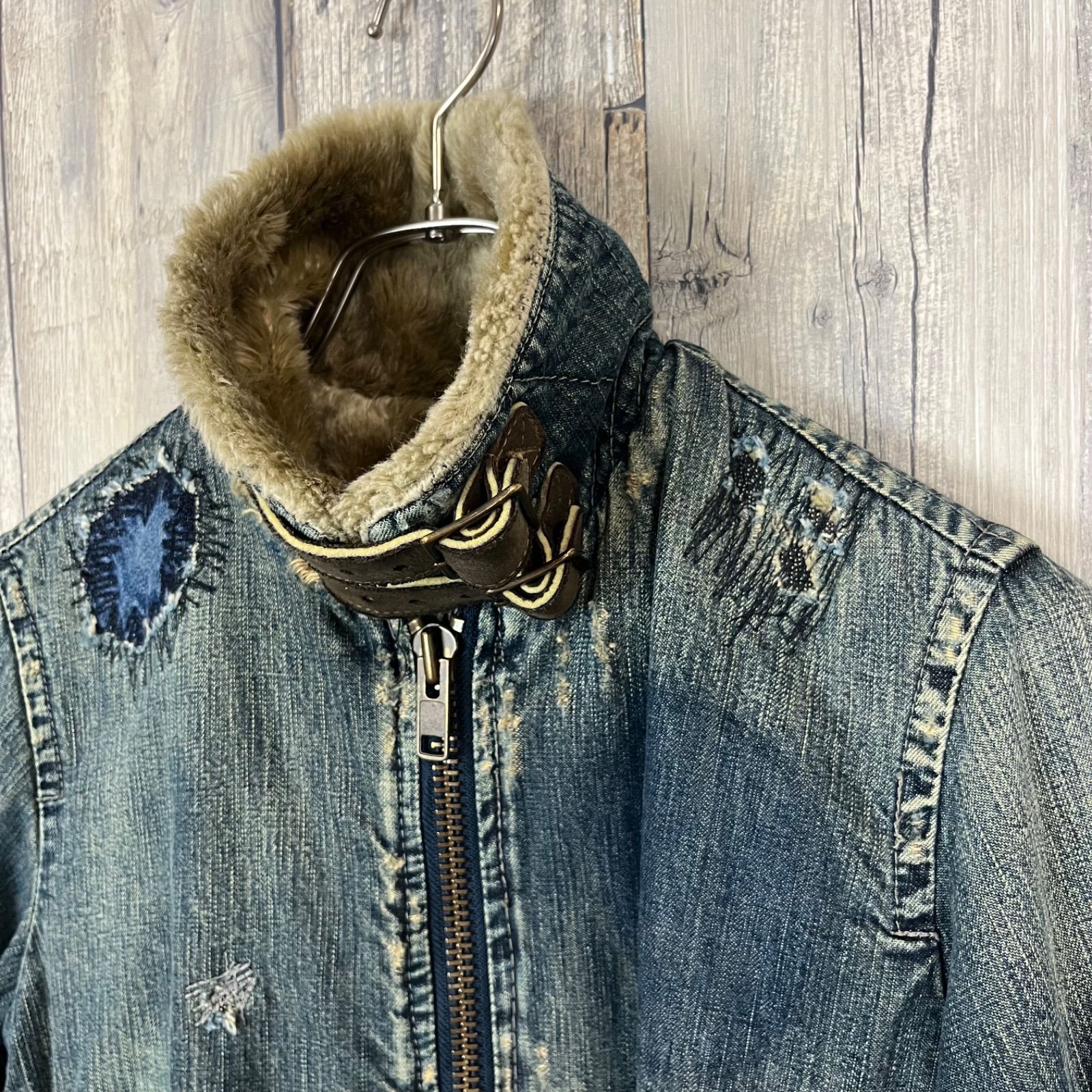 Johnbull ジョンブル repair denim jacket B-3 大戦モデル 裏地ファー