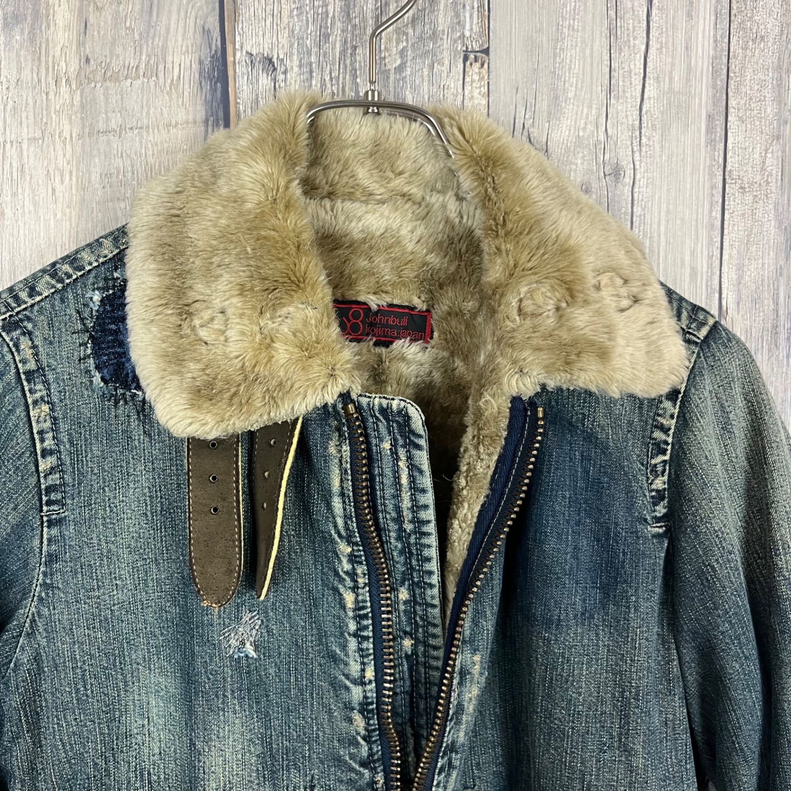 Johnbull ジョンブル repair denim jacket B-3 大戦モデル 裏地ファー