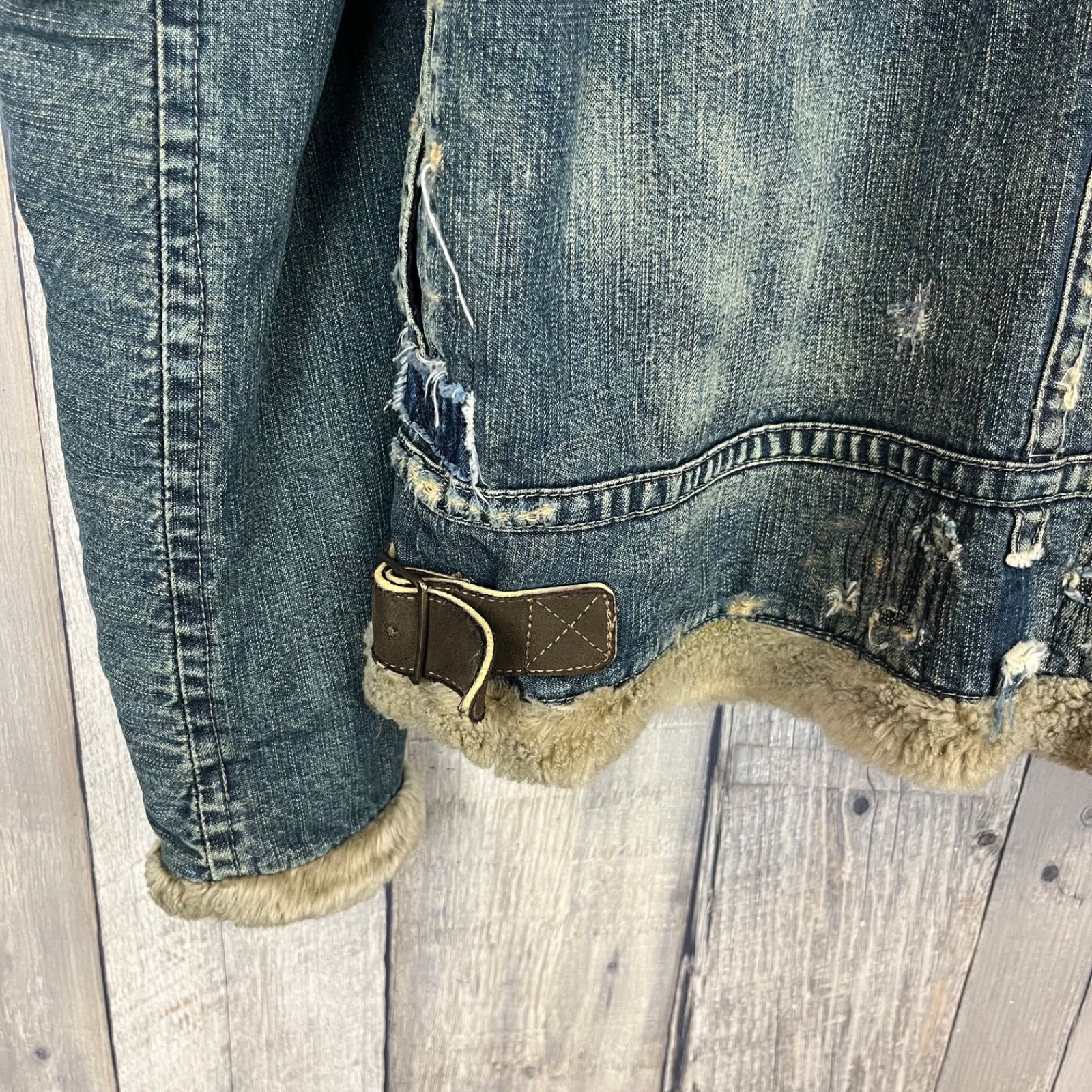Johnbull ジョンブル repair denim jacket B-3 大戦モデル 裏地ファー