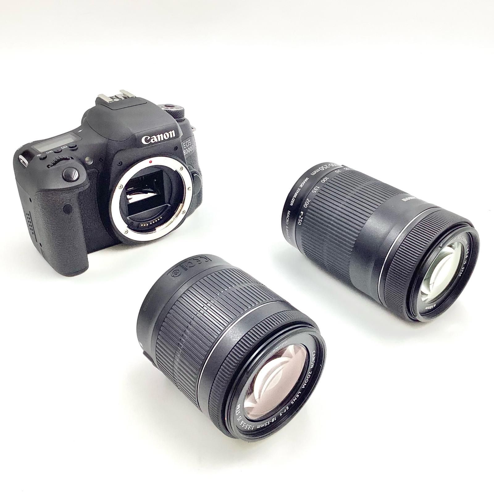 Canon デジタル一眼 EOS 8000D ダブルズームキット ブラック 美品 動作