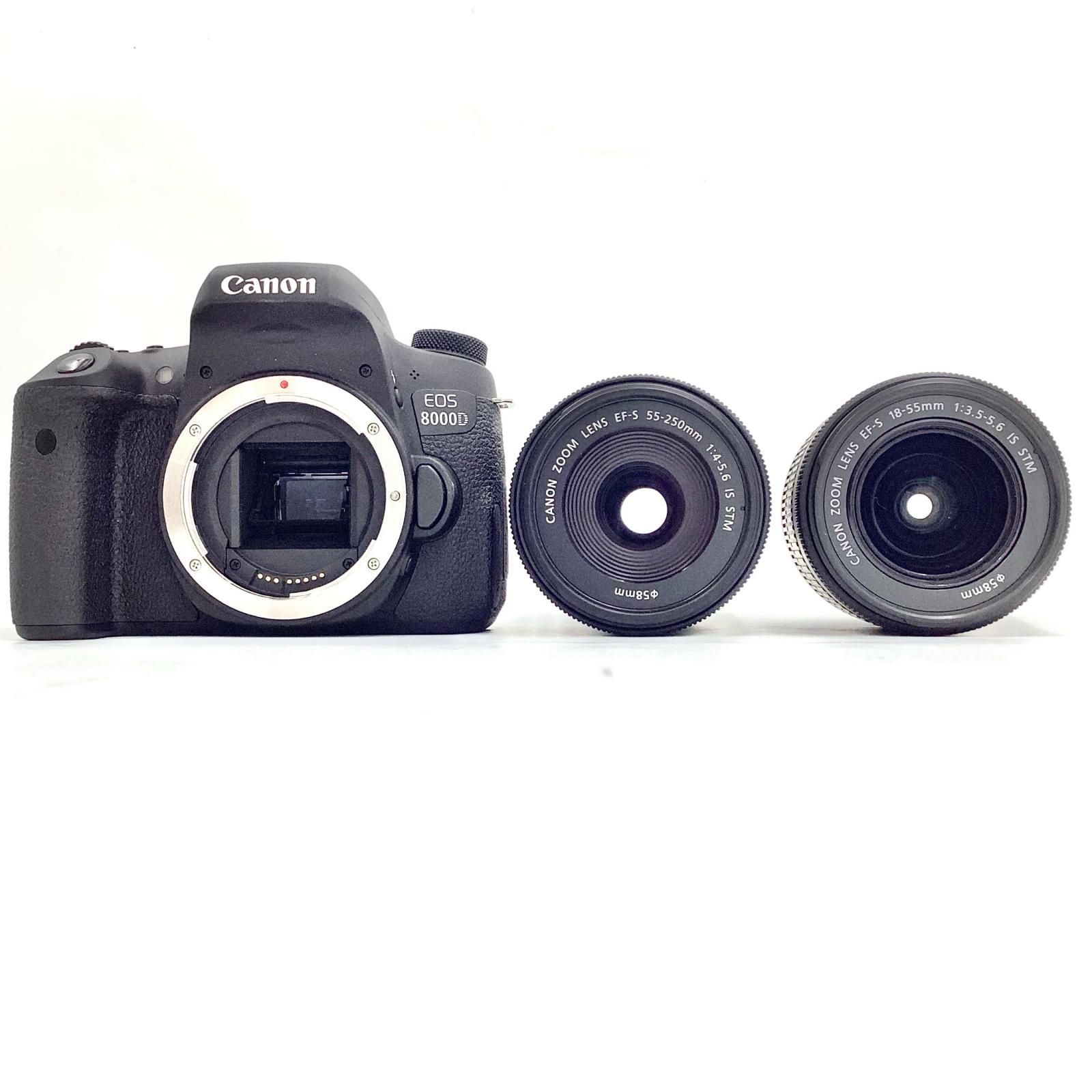 Canon デジタル一眼 EOS 8000D ダブルズームキット ブラック 美品 動作