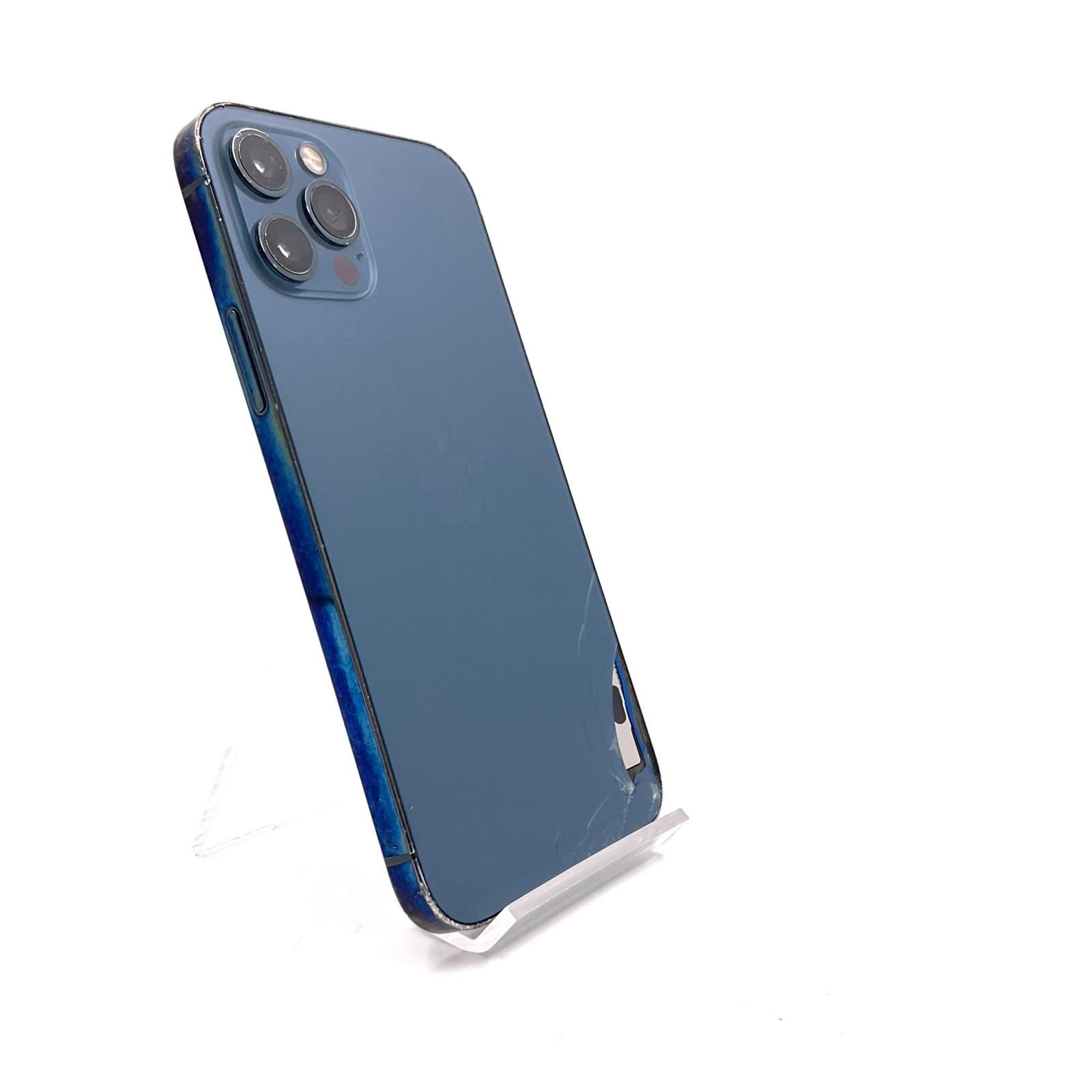 iPhone 12 Pro 128GB パシフィックブルー Softbank 白ロム 75%【難有