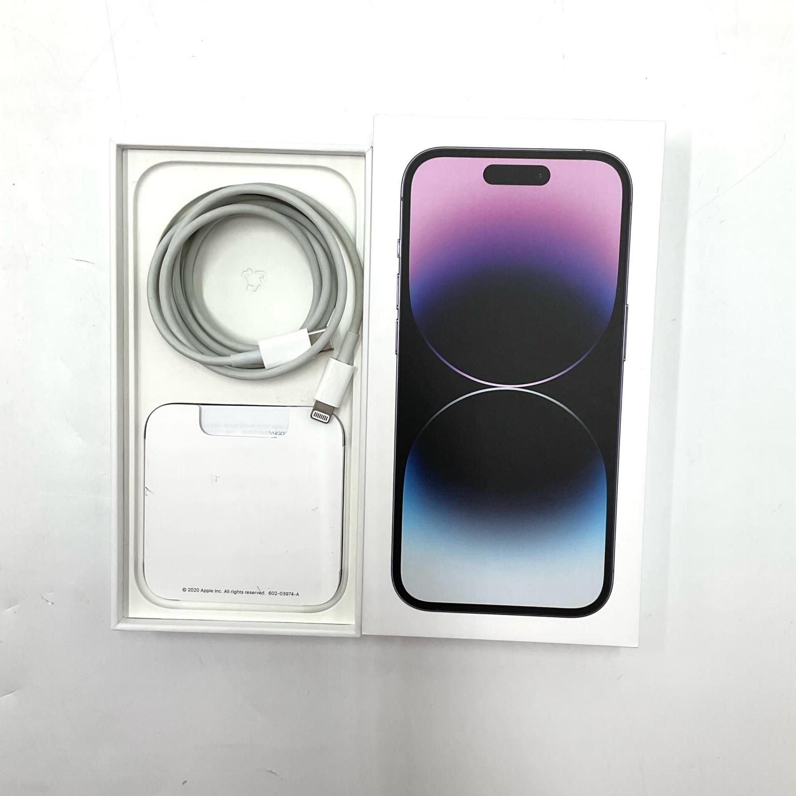 iPhone 14 Pro 128GB ディープパープル SIMフリー 白ロム 動作確認済