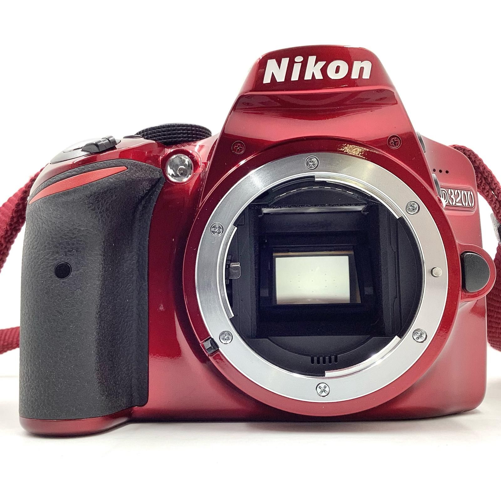全額返金保証】【最速発送】Nikon デジタル一眼 D3200 ボディ レッド