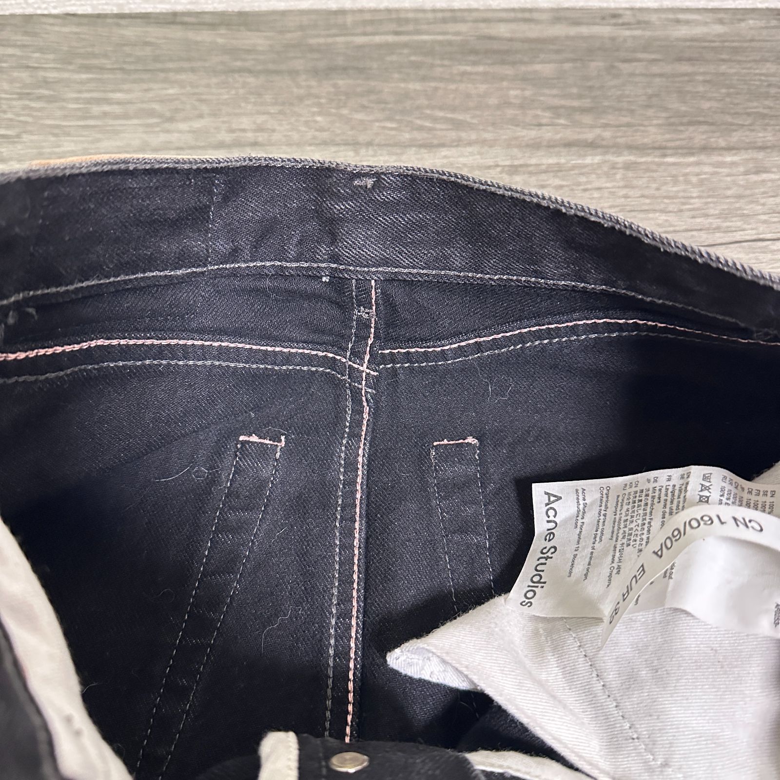 Acne Studios イタリア製 デニムミニスカート ボタンフライ ピンク
