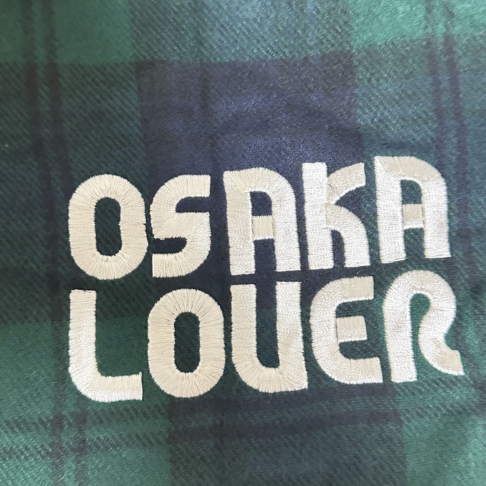  ケイタマルヤマ×ドリカム コラボ 大衣装展覧会オフィシャルグッズ Combination Check ストール OSAKALOVER刺繍入り チェック柄 フリンジマフラー イエロー×グリーン ストール ショール 小物
