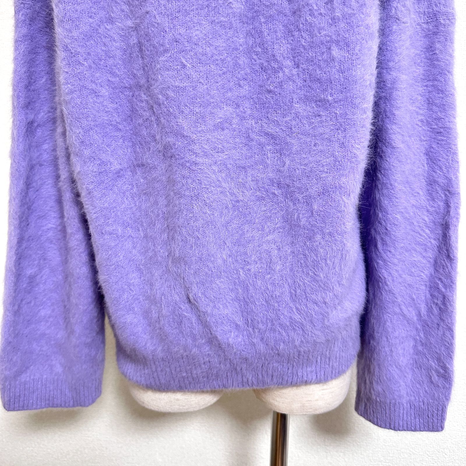  コラージュガリャルダガランテ 22 AW ふわふわ フォックスカシミヤプルオーバー ゆったりめ クルーネック ニットプルオーバー パープル 長袖 ニット セーター