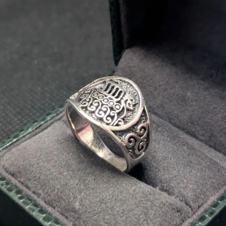 英国 イギリス スターリングシルバー925 ヴィンテージ シグネットリング北欧船