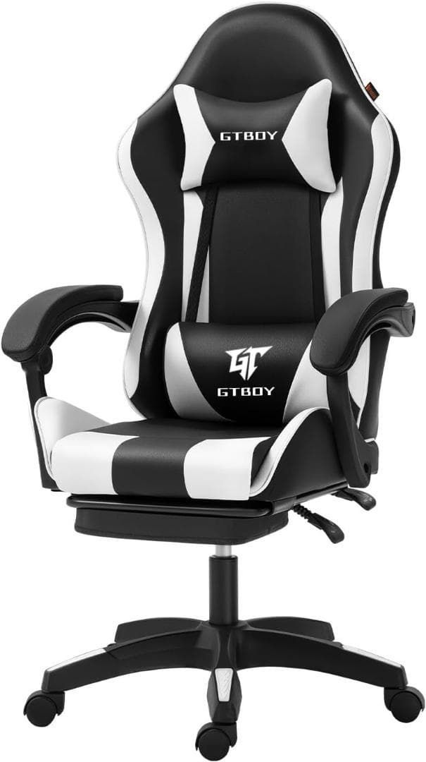 ゲーミングチェア オットマン 135 リクライニング 高級PUレザー 新品