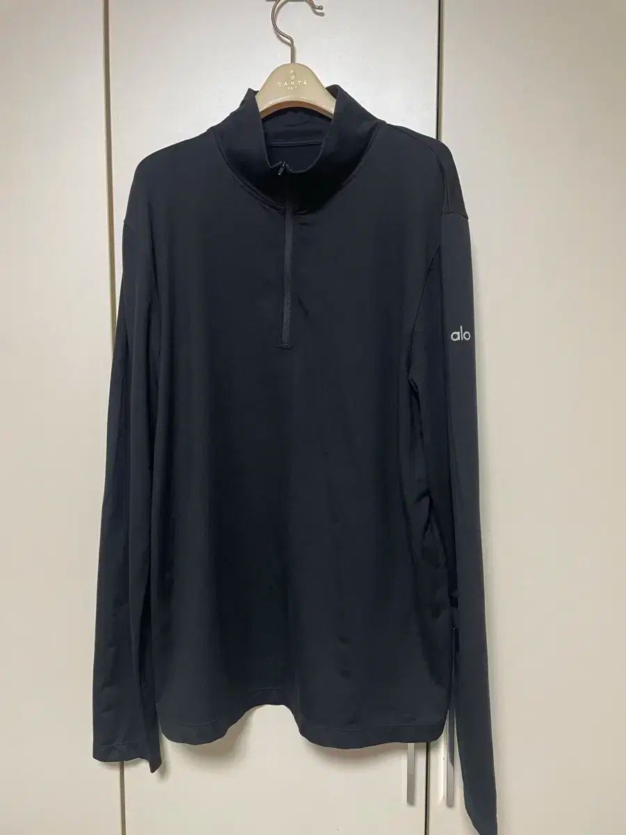 alo yoga アロヨガ ハーフ ジップアップ ブラック M