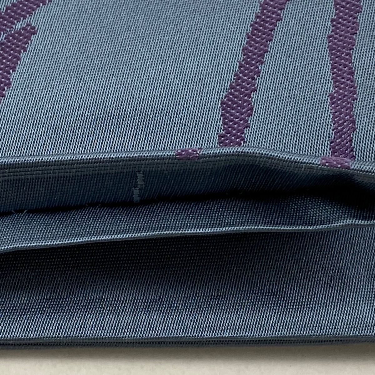 袋帯【辻村寿三郎】ジュサブロー モダン市松格子 正絹 紫色 茶色 六通柄 着物帯 袋帯【辻村寿三郎】ジュサブロー モダン市松格子 正絹 紫色 茶色 六通