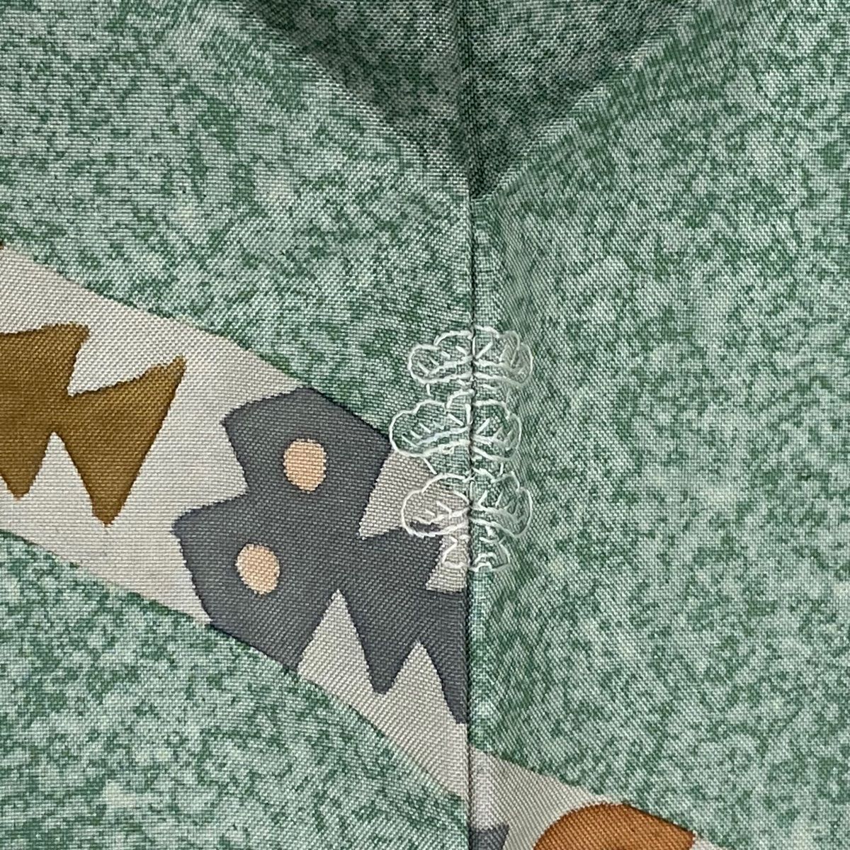 たかびっちNo.2728 正絹大島紬地幾何学絞り袋帯　証紙　美品 No.2728 正絹大島紬地幾何学絞り袋帯 証紙 美品