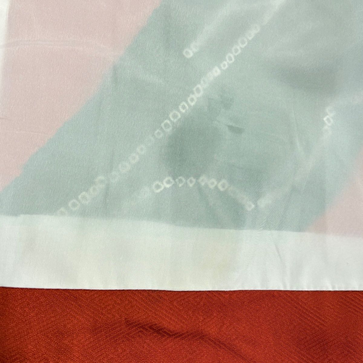  振袖 身丈165 cm 裄丈66.5 M 袷 蝶 草花 金彩 絞り 朱色 正絹 秀品 振袖 着物