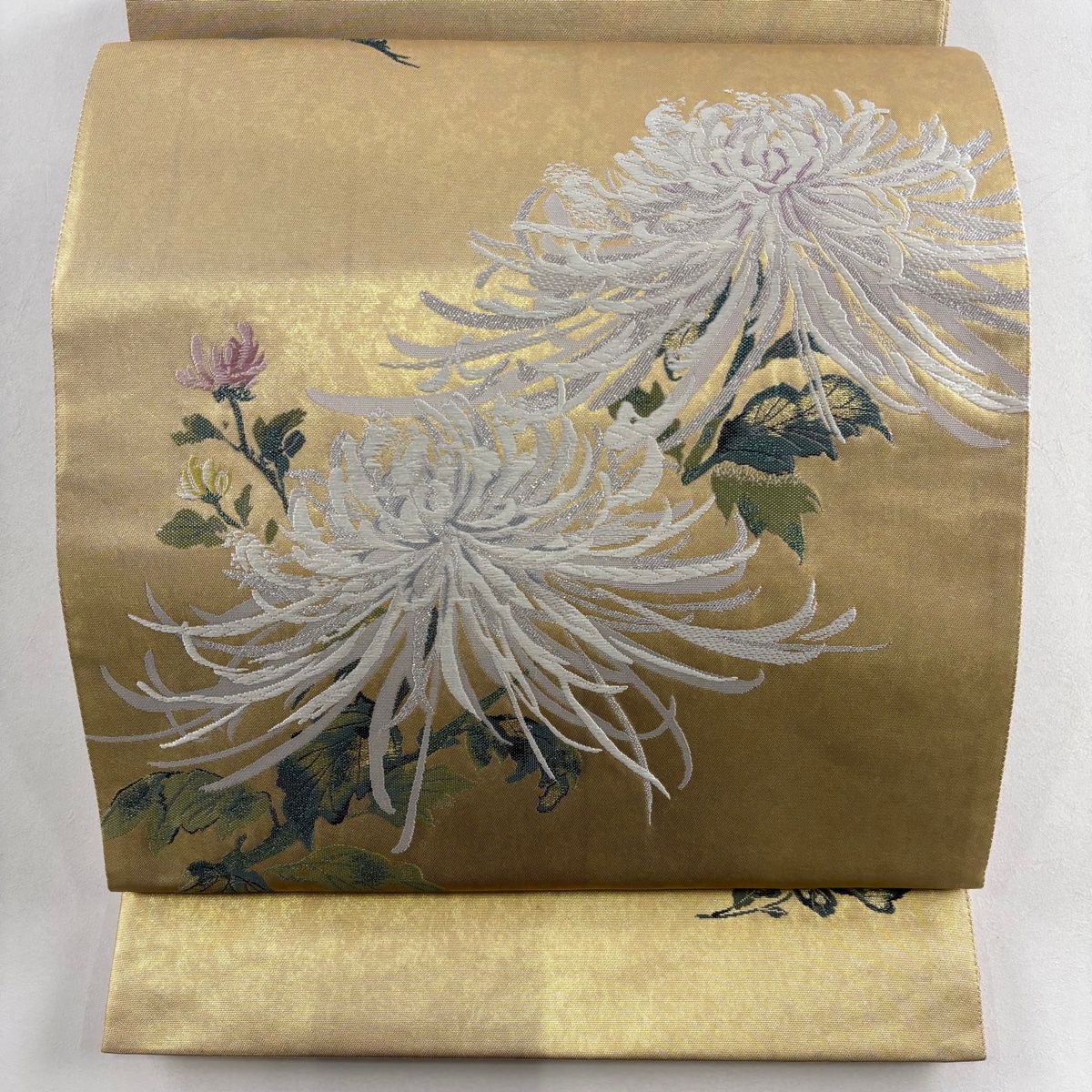 袋帯 秀品 乱菊 箔 唐織 金色 お太鼓柄 正絹 【中古】 - メルカリ