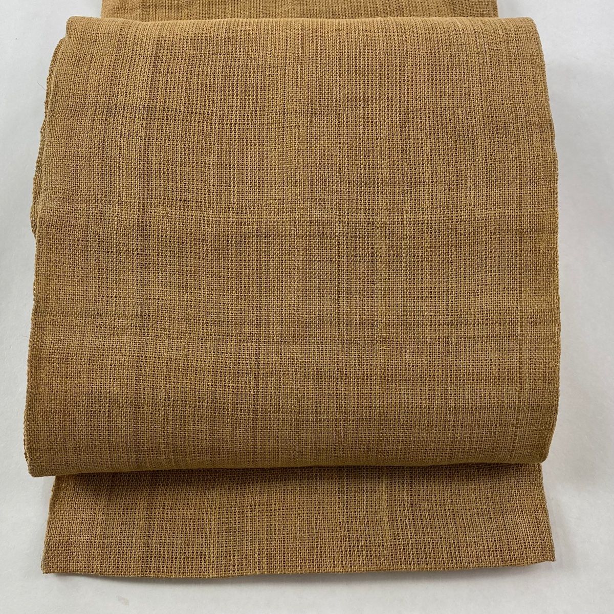 名古屋帯 夏帯 八寸名古屋帯 松葉仕立て 茶色 科