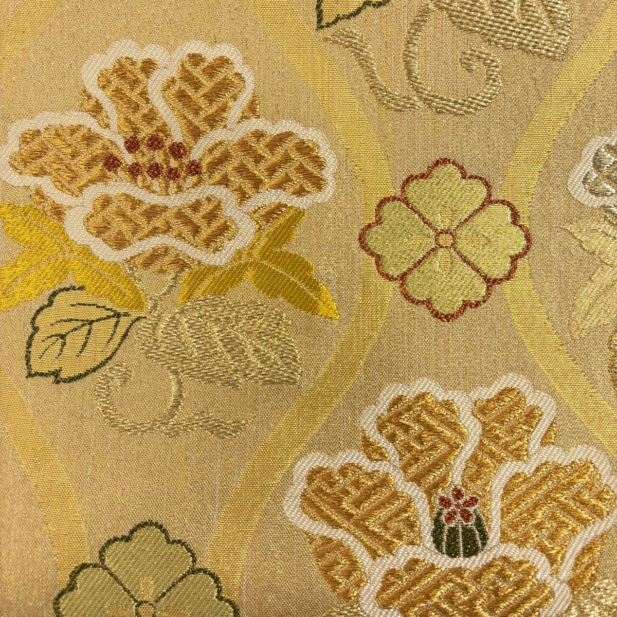  振袖 身丈164 cm 裄丈68 L 袷 袋帯フルセット 橘 竹 金糸 金彩 赤茶 正絹 秀品 振袖 着物