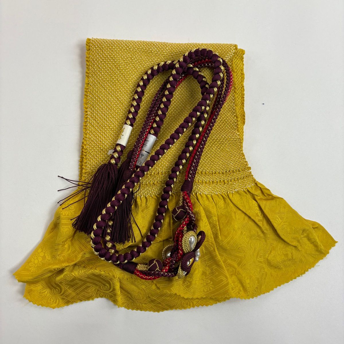  振袖 身丈169 cm 裄丈67 M 袷 袋帯フルセット 扇 草花 金彩 染め分け ピンク 正絹 振袖 着物