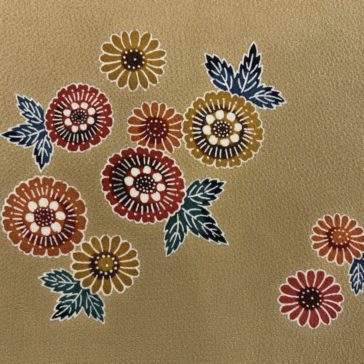  紬 身丈166 5 cm 裄丈66 M 袷 名古屋帯セット 草花 ヱ霞 焦茶色 正絹 秀品 紬 着物