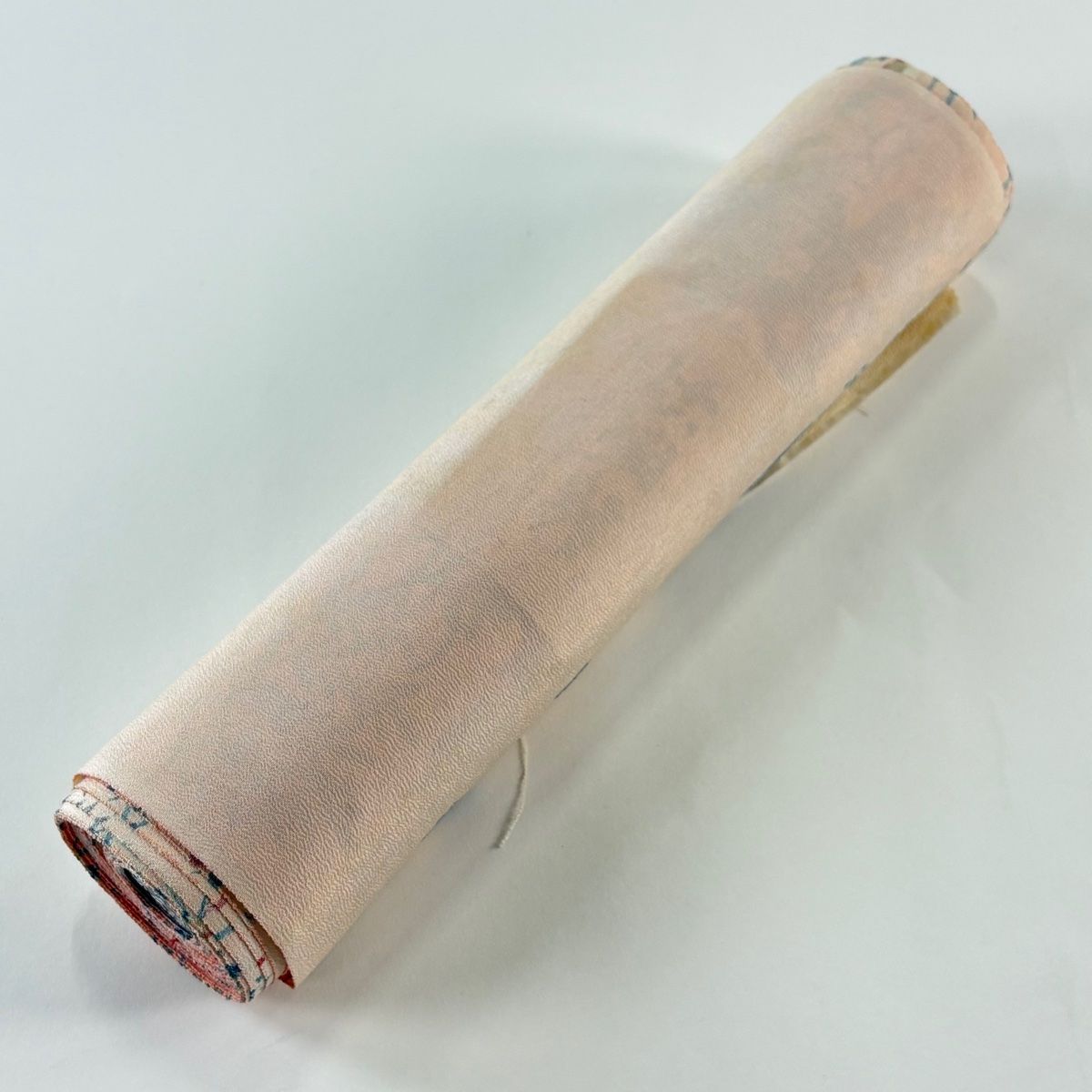  反物 秀品 小紋 茶屋辻 縮緬 ピンク 正絹 小紋 着物反物