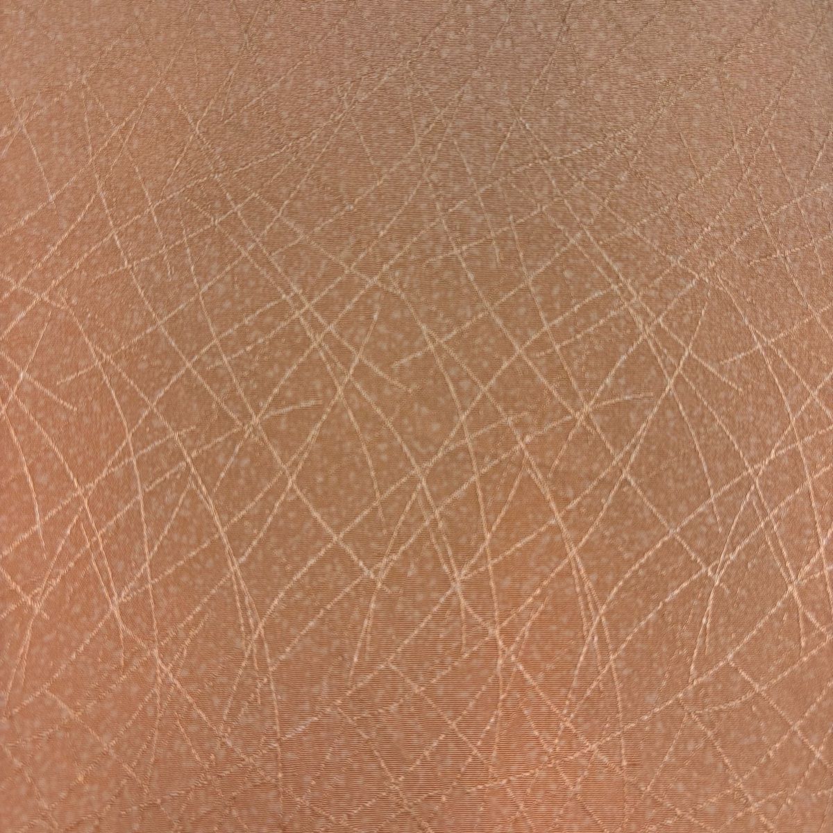 反物 秀品 小紋 地紋 ぼかし柄 薄オレンジ 正絹