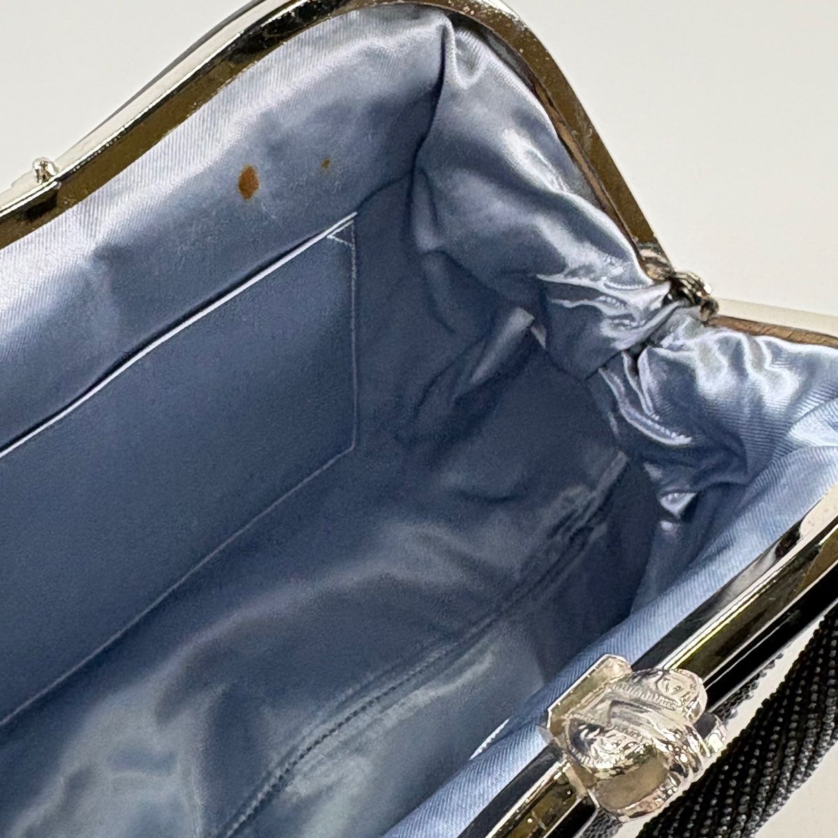  和装バッグ 優品 ビーズバッグ フォーマル 草花 灰色 ビーズ 和装小物 和装用バッグ 着物 浴衣