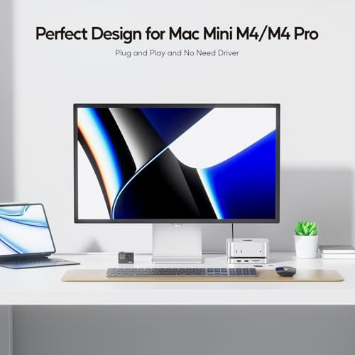 9 in 1 USB C ハブ Mac Mini M 4 Pro 2025用 ドッキングステーション up to TB 容量拡張 2 SSDスロット付 x HDMI K 60 Hz 3 A 0 53 ad 6 b