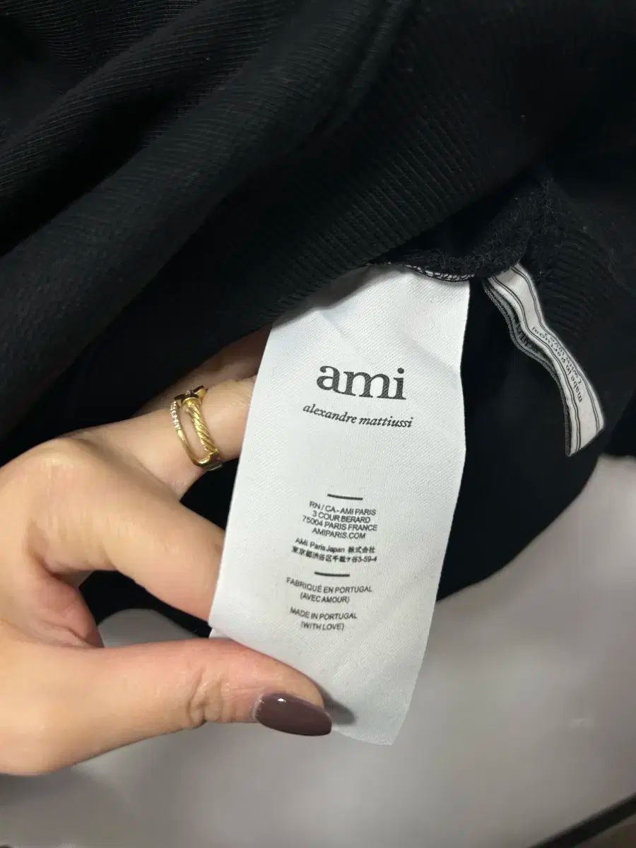  アミ ハート ロゴ ブラック スウェット M トレーナー スウェット トップス