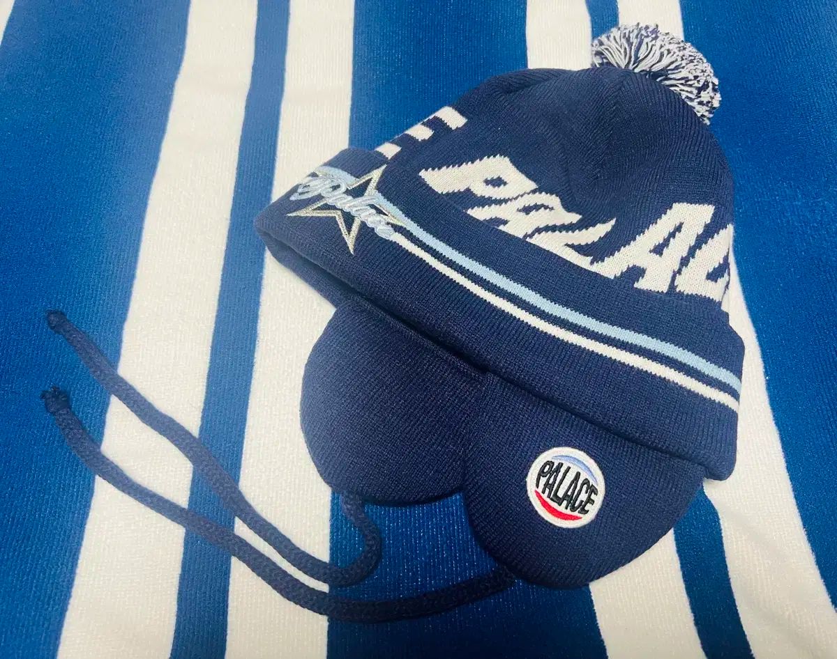 パール ラップイヤーフラップ ビーニー ネイビー