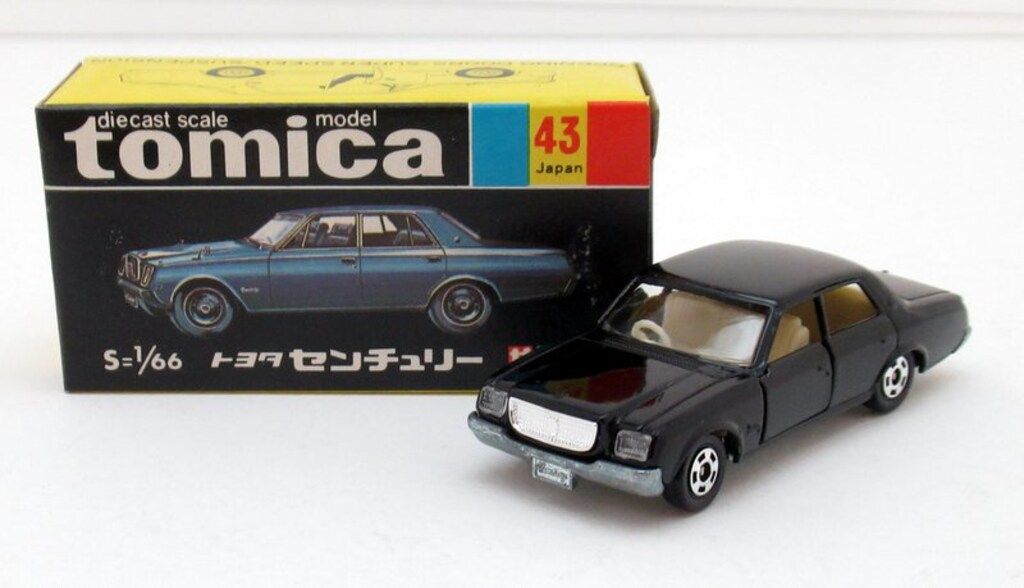 トミー トミカ黒箱 トヨタ センチュリー 黒 アイボリー内装 1 H リブ付き 43-1-5