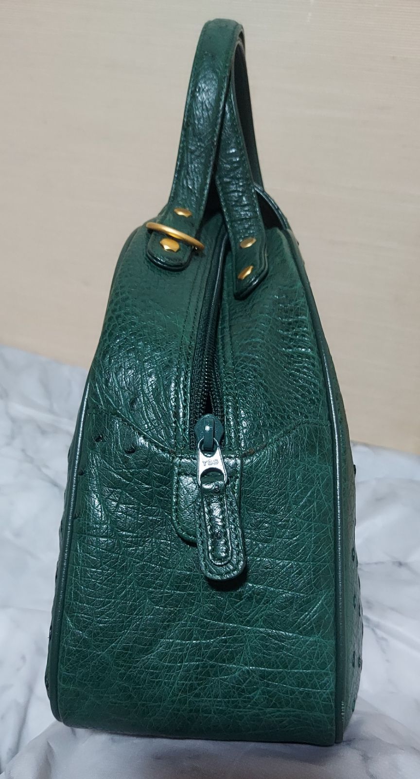 オーストリッチ OSTRICH レザー 2WAY ハンドバック 鞄 キプロス