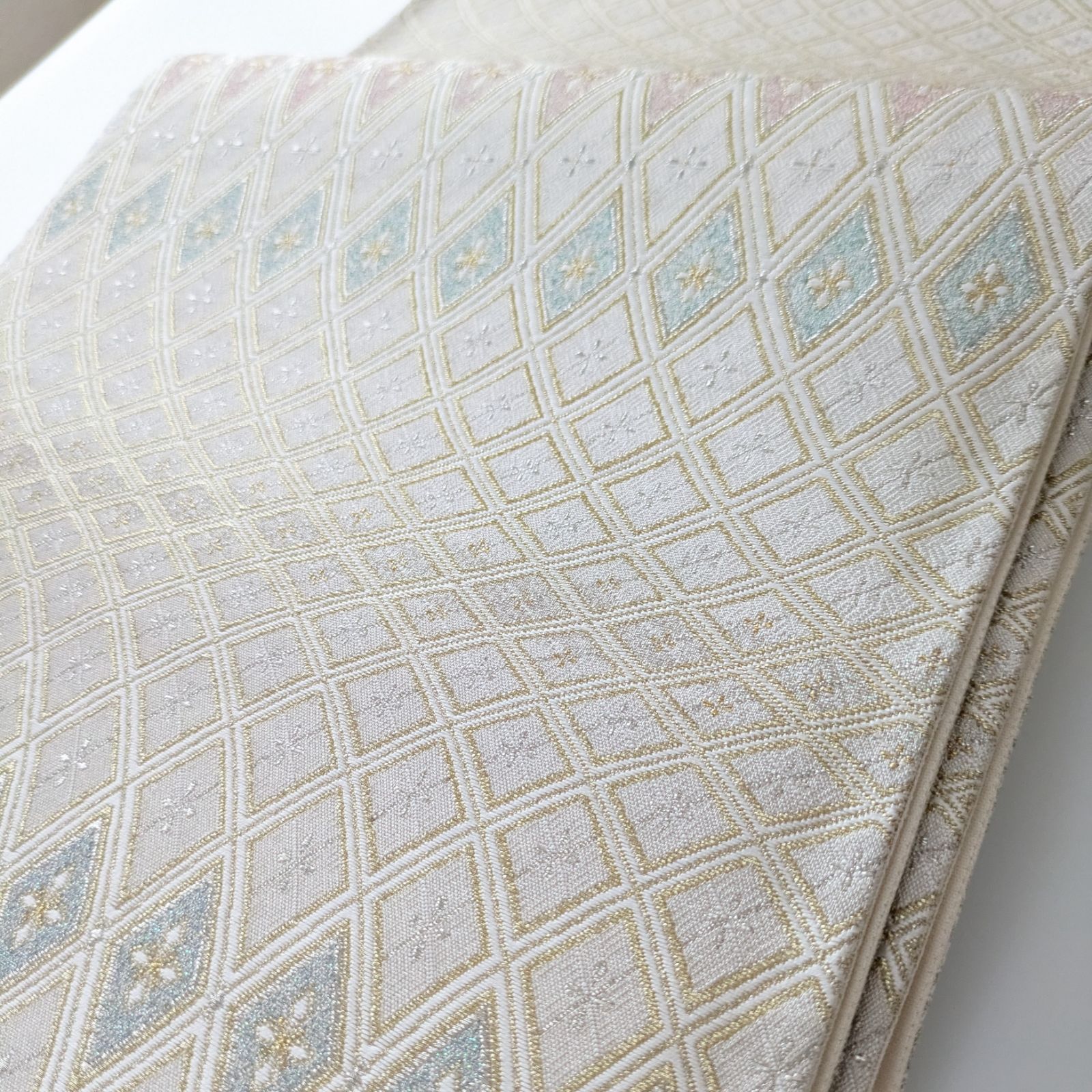 正絹西陣織まいづる金糸銀糸花菱文様高級袋帯 - メルカリ