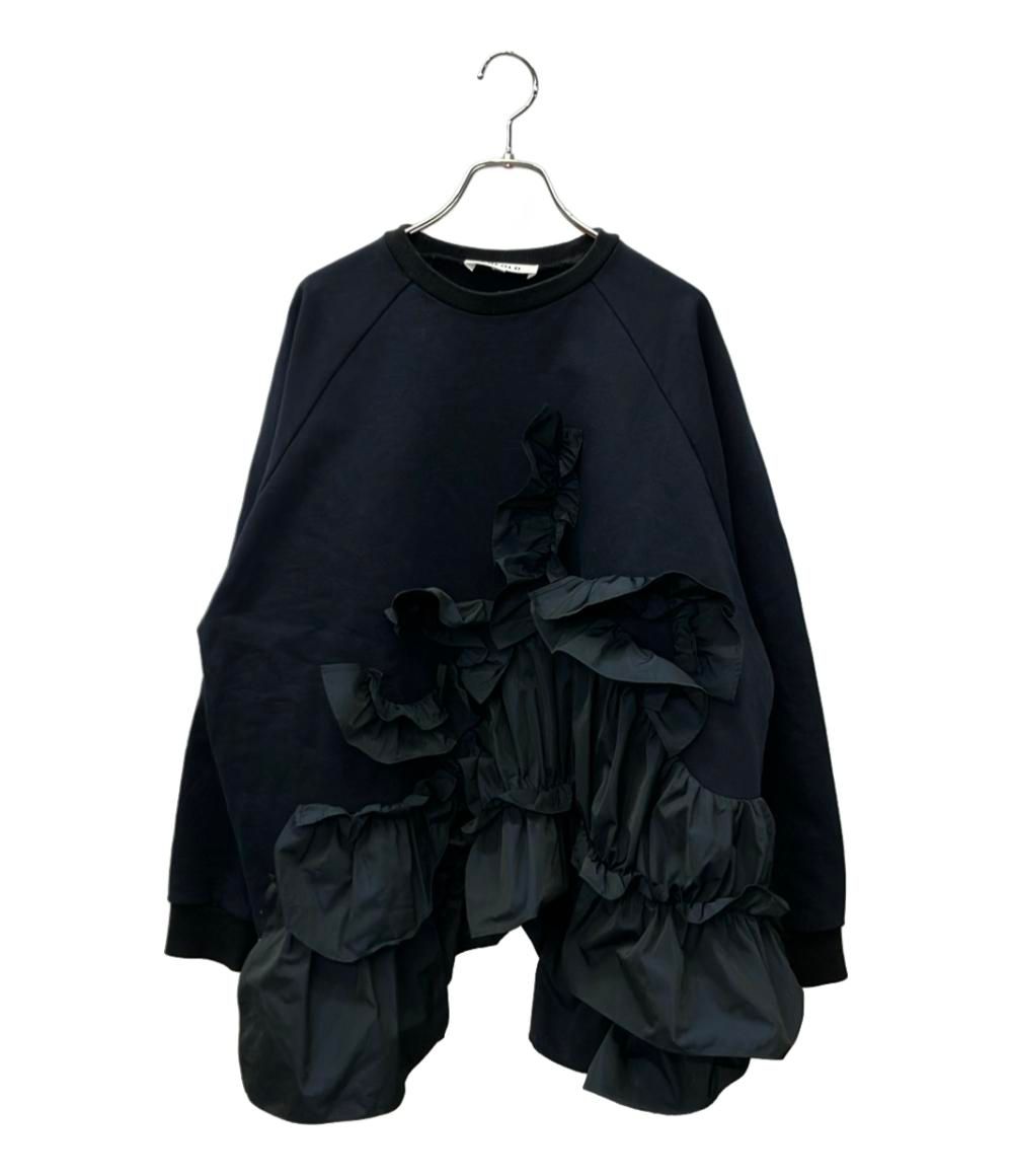 エンフォルド スウェット 21 SS ハードコンパクト 裏毛 デコラプルオーバー フリル付き 2570 レディース SIZE 38 M ENFOLD