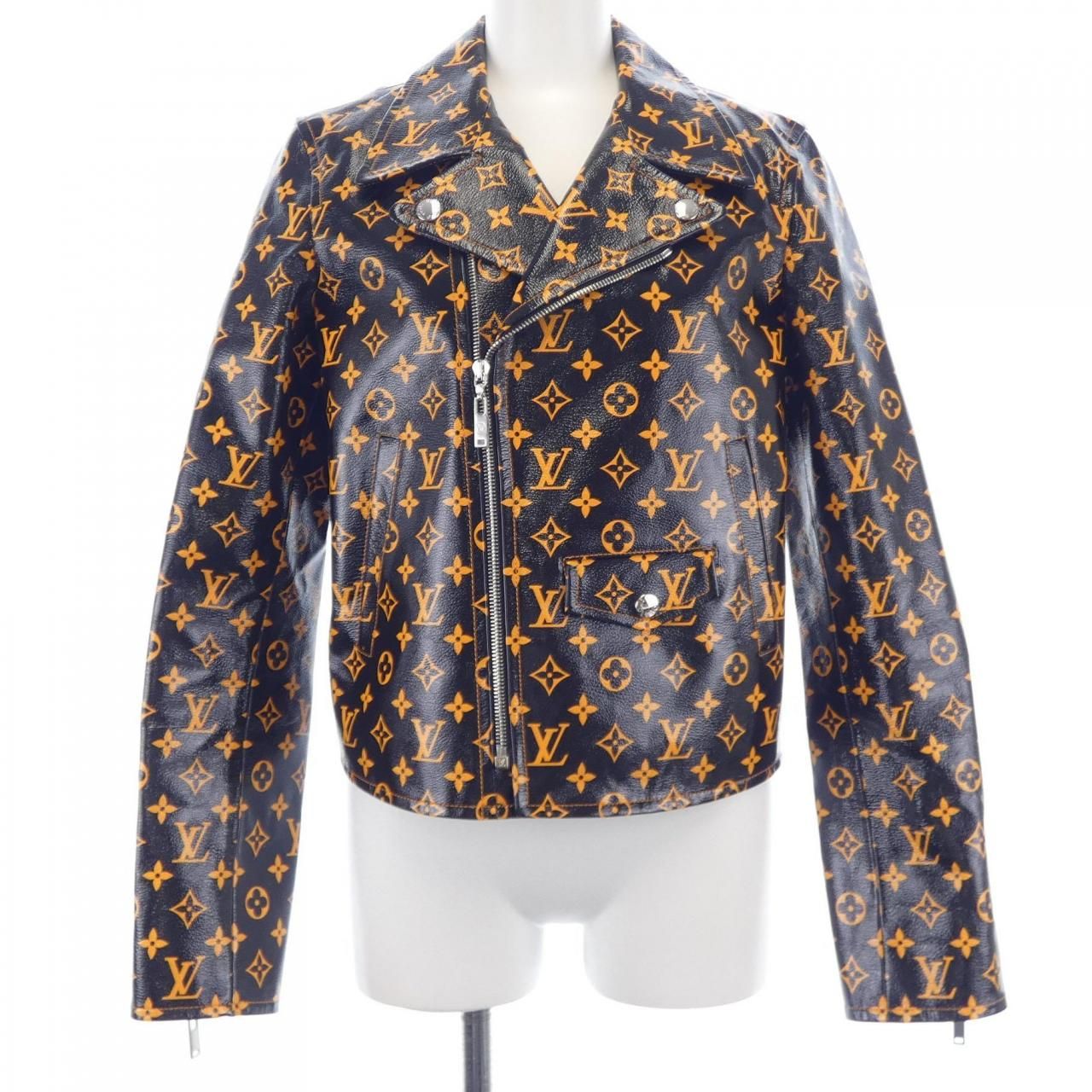 ルイヴィトン LOUIS VUITTON レザーライダースジャケット - メルカリ