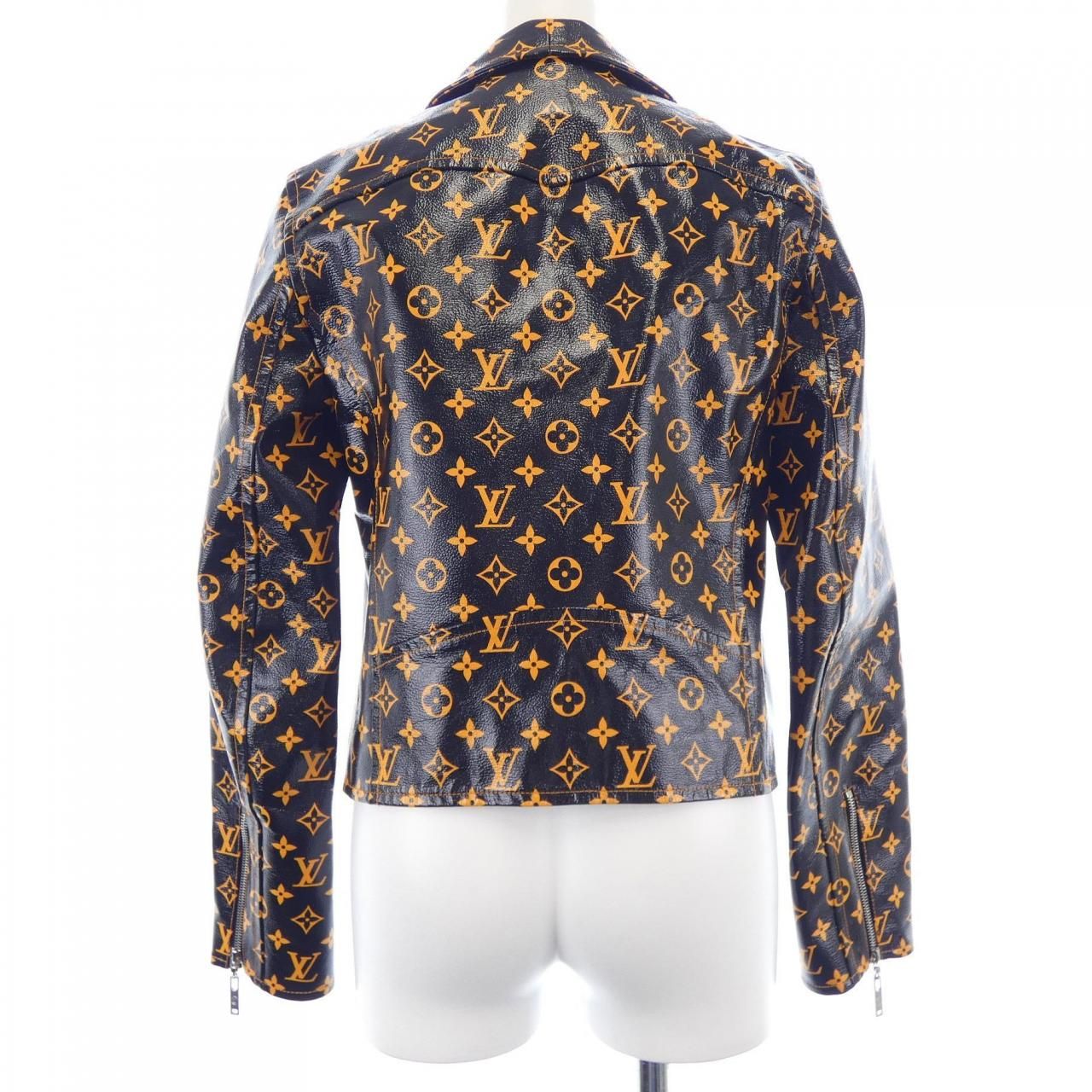 ルイヴィトン LOUIS VUITTON レザーライダースジャケット - メルカリ