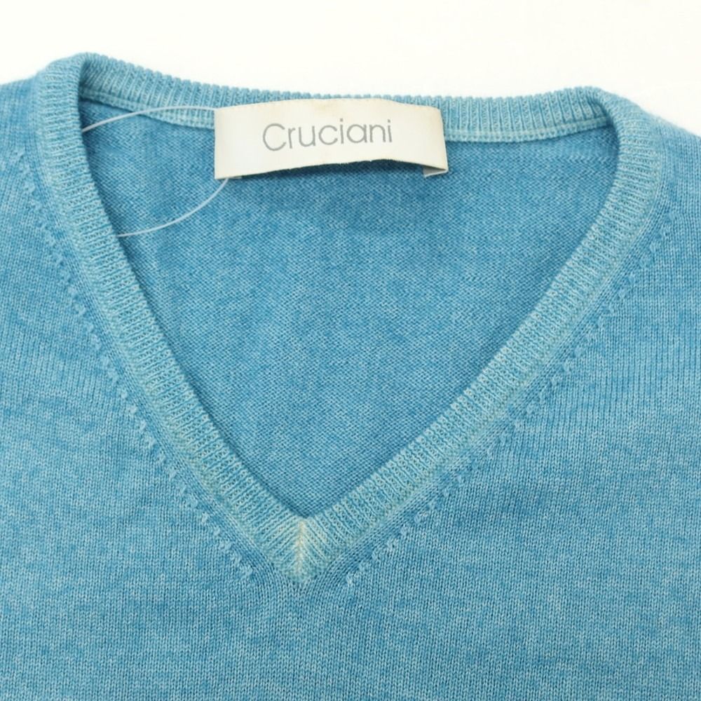 クルチアーニ CRUCIANI ガーメントダイ ウール Vネック プルオーバー