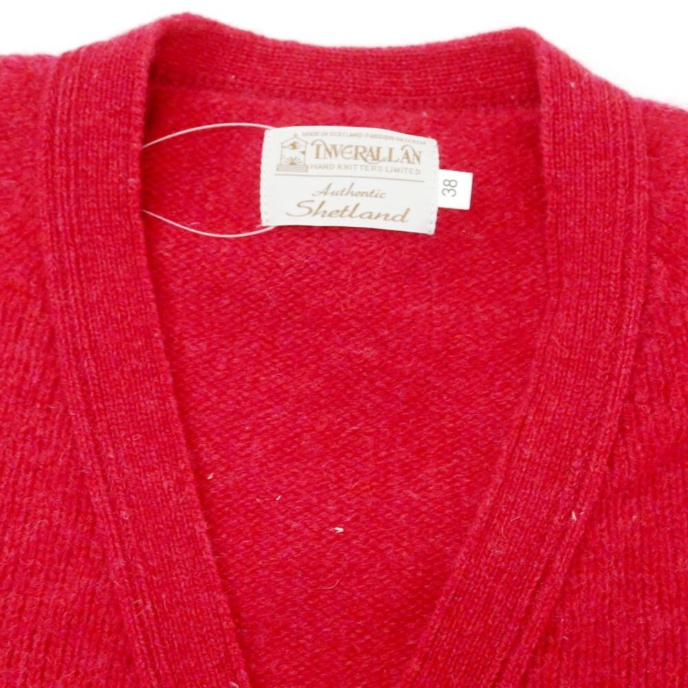 INVERALLAN ウールカーディガン レッド INVERALLAN ウールカーディガン レッド インバーアラン INVERALLAN