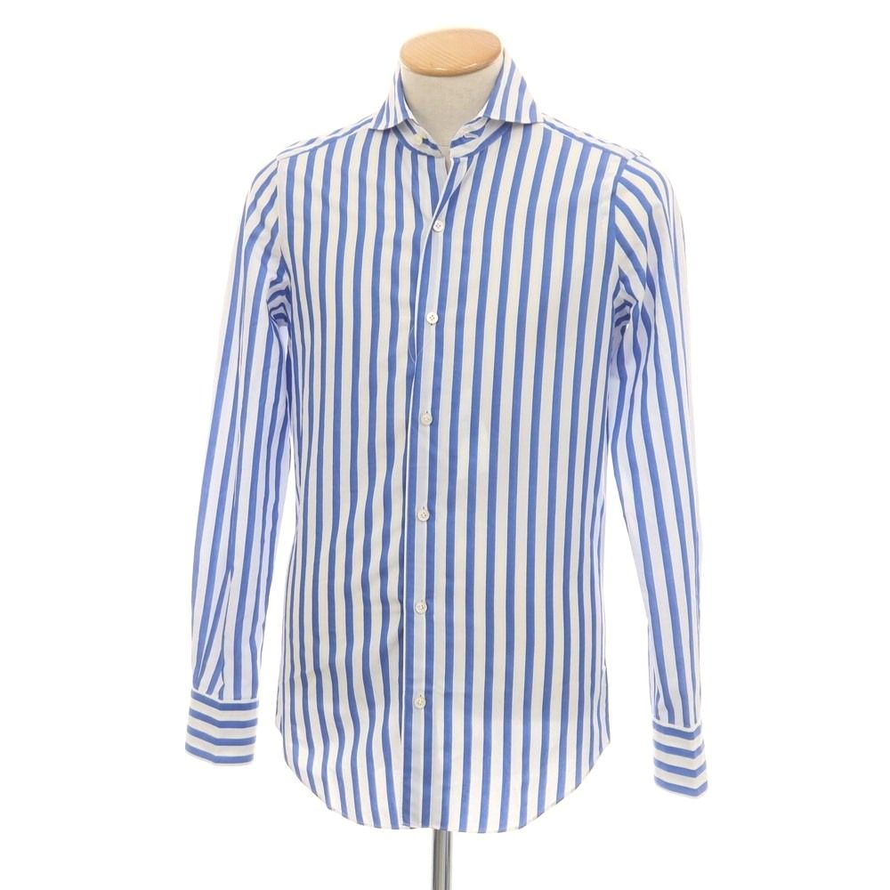 中古】フィナモレ Finamore コットン ストライプ カッタウェイ