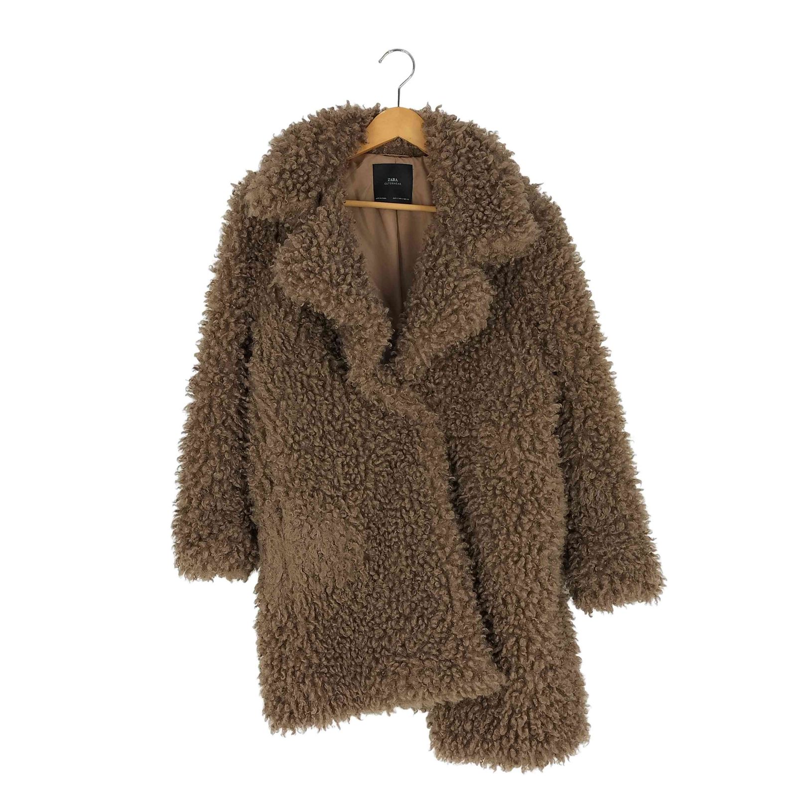 ザラ ZARA フェイクファー プードル ボリュームコート レディース