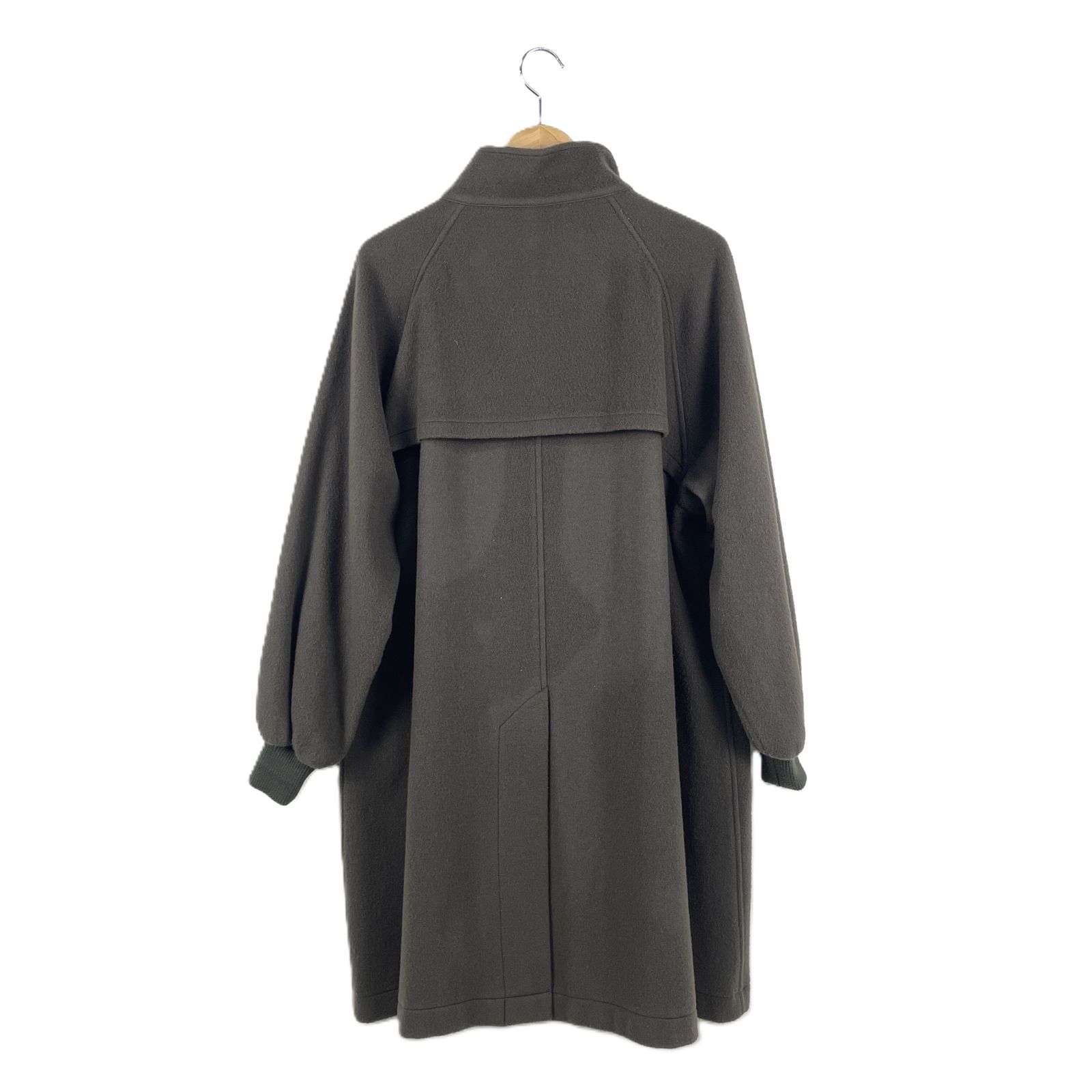 BASISBROEK バージスブルック WOOL MELTON STAND COLLAR LONG COAT