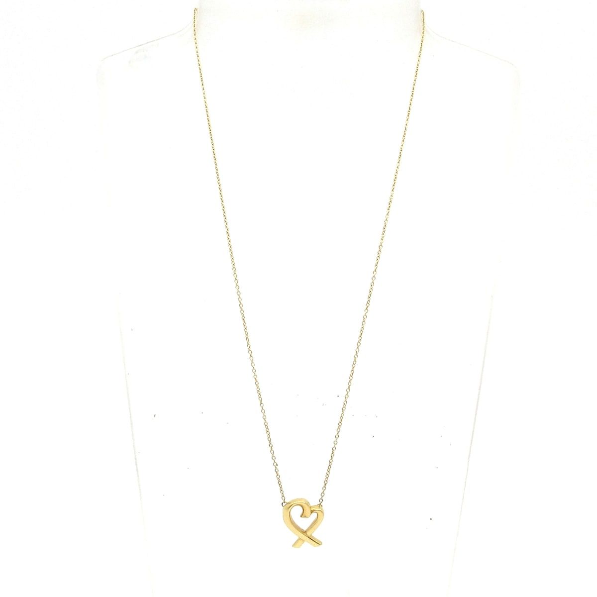 TIFFANY-Co. ティファニー ネックレス ラヴィングハート K 18 YG 総重量 3.9 g