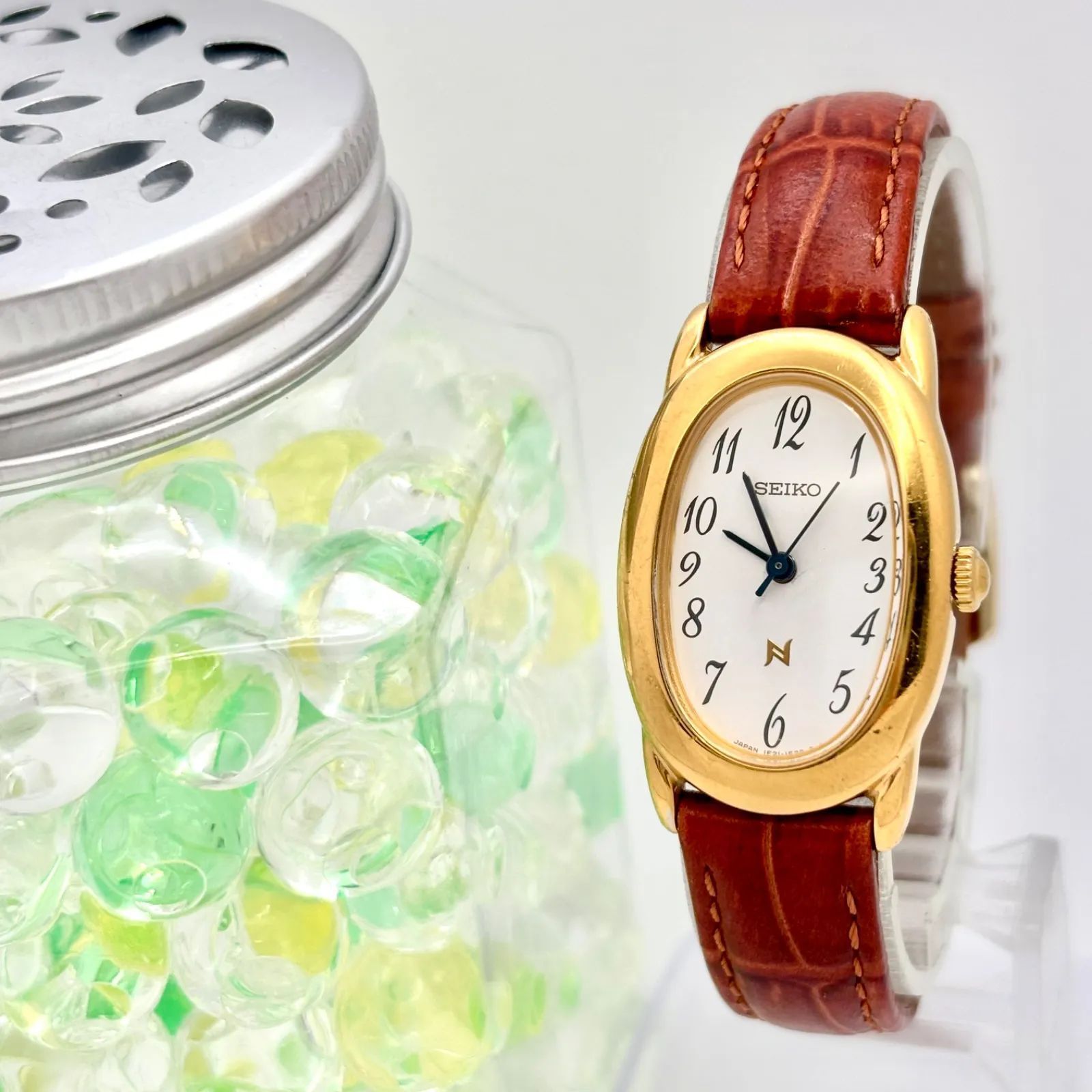 新品電池】SEIKO セイコー NOIE ノイエ ゴールド オーバル レディース