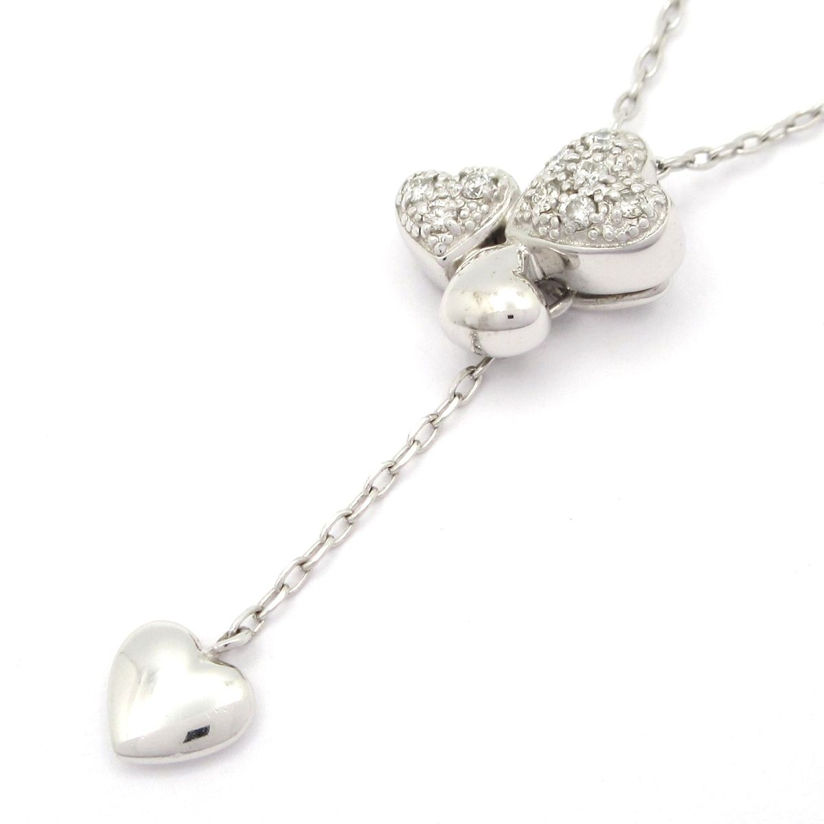 VENDOME ヴァンドーム青山 ネックレス K 18 WG ダイヤモンド 総重量 3 9 g ハート