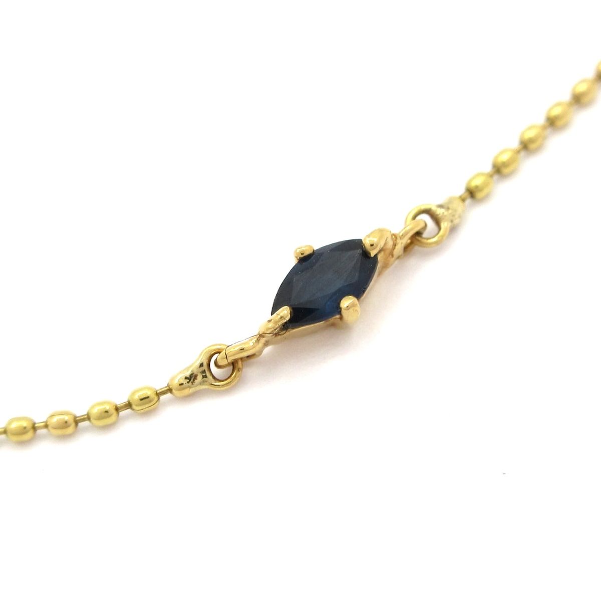 e.m. イーエム ブレスレット - K 18 YG×ダークネイビー 総重量 0.8 g